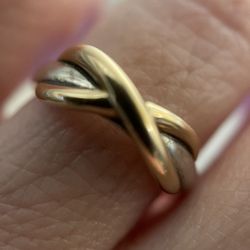 Tiffany and Co Gold And Sterling Infinity ring