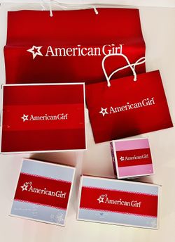 AMERICAN GIRL MARIE GRACE’S Dog ARGOS & pet Accessories MOST NEW IN BOX With American girl store shopping bags perfect gift for Christmas.