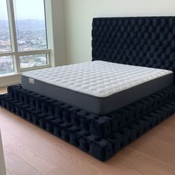 New In Box King Bed Frame With Mattress (Read Description Below)