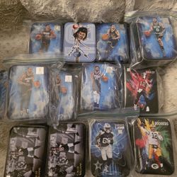 NFL NBA Collector Tins Lot