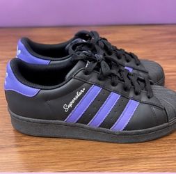 Adidas Superstar Black & Purple Sneakers