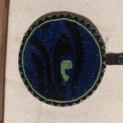 Hand Beaded Seahawks Wall Hanging 
