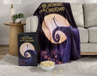 Disney's Nightmare Before Christmas Collectible  VHS Boxed Silk Touch Throw 50" x 70" Blanket