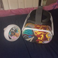 Oculus 2 With Custom Decal Cover And Aftermarket Head Strap