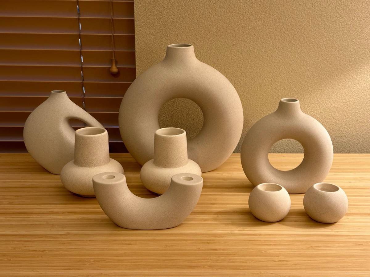 H&M Assorted Ceramic Vases and Candleholders 
