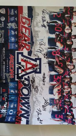 2017 UA Football Autographed Poster