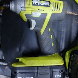 Ryobi Hammer Drill 18v  W Charging Station And 4 Batteries 