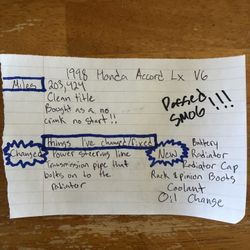 1998 Honda Accord Lx V6