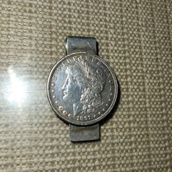 1891 Silver Morgan Dollar Money Clip