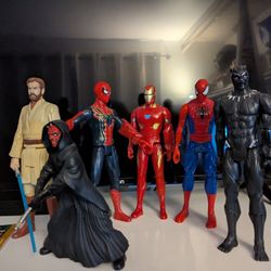 12" Star Wars And Marvel Figures