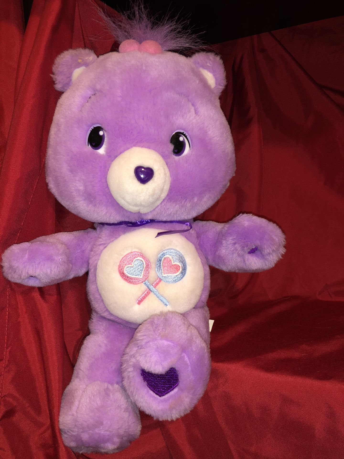 Share Bear Carebears purple lollipop 🍭 Carebear plush doll toy sale ! Large 14” tall!