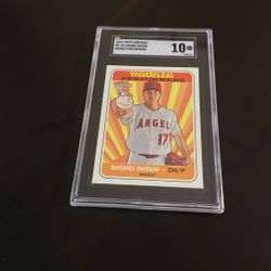 2018 Topps Heritage Shohei Ohtani Rookie Performers Rookie Card SGC 10 Gem Mint
