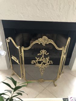 Fire place brass cover