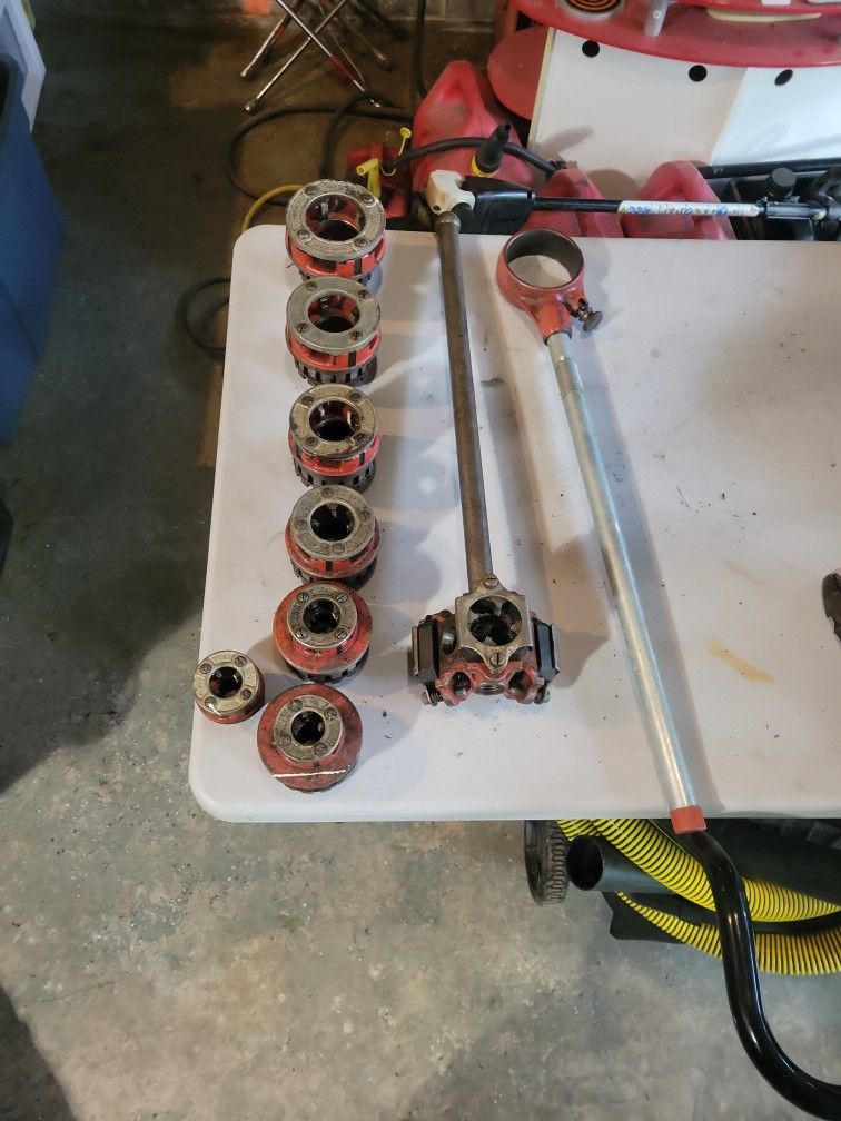 Ridgid  Cutting Dies ,Handles  And Box
