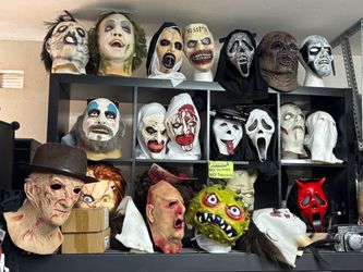 Halloween Masks, Each one is a different price.