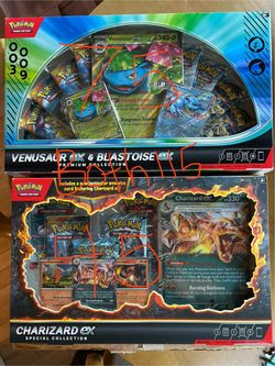 Charizard Blastoise Venasaur Ex Box Pokemon Cards