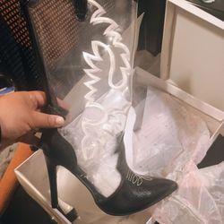 Brand New Women's Black Cowboy Style Boots