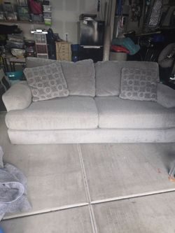 Silver/light gray sofa