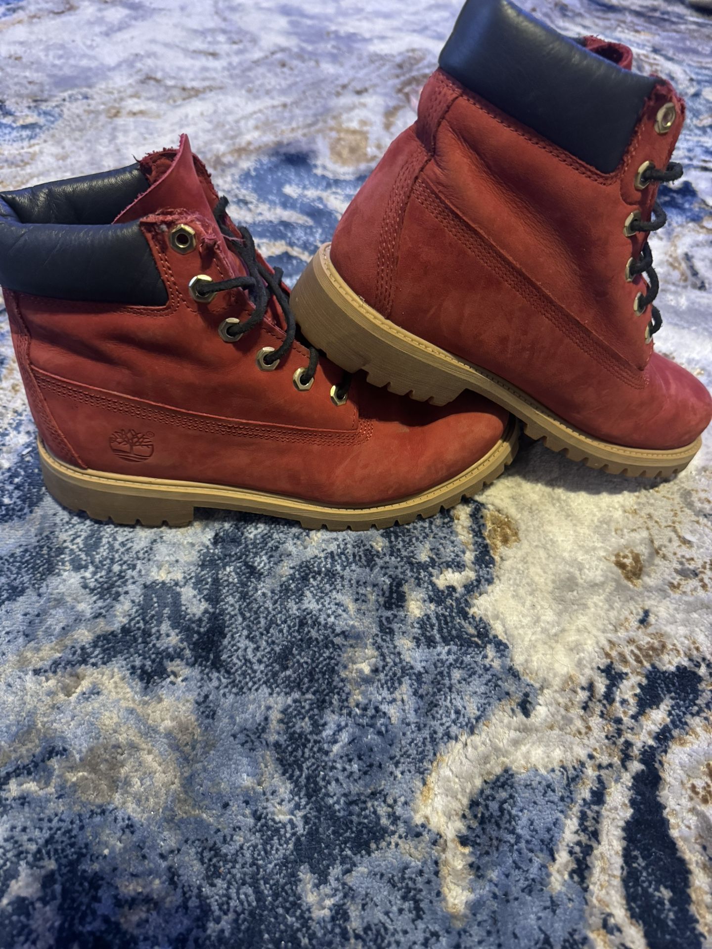 Timberland 6” Red Boot Size 7