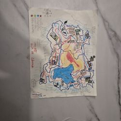 Dibujo De Isla Ficticia "ISLA DE LIBANIA".