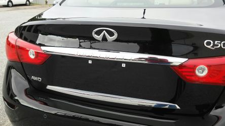 16--18 Infiniti Q50 Chrome Trunklid protector Molding.