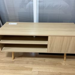 TV stand (Oak, 43.3" W x 15.7" D x 19.5" H