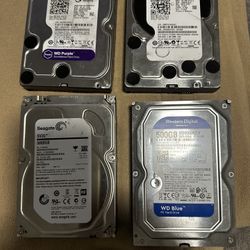 4 Used Hard Drives 