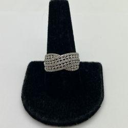 LADIES RING 10KT WG, 1.16ctw NATURAL DIAMOND, 6.2 GRAMS, SIZE 9.5