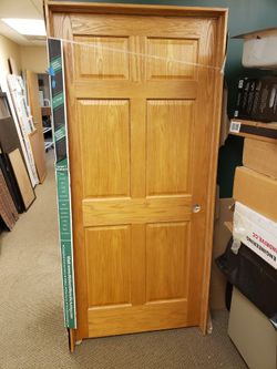 36 x 80 Solid Oak Wood door pre-hung 