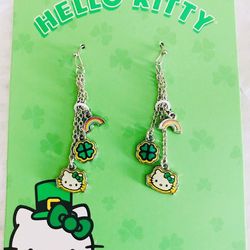 Super Cute! 🎀🌈☘️HELLO KITTY®️ St.Patrick’s☘️🌈🎀Earrings