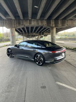 Dark Gray Luxury Electric Sedan