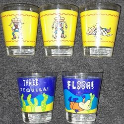 Vintage Shot Glasses.  