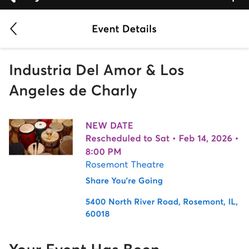 Concierto Industria del Amor y Angeles de Charly concert tickets
