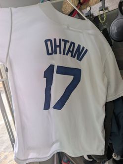 Los Angeles Dodgers Shohei Ohtani #17 home baseball jersey.