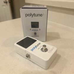 TC Electronic PolyTune 3 Polyphonic LED Guitar Tuner Pedal with Buffer