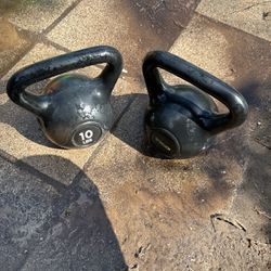 two 10 pound weights