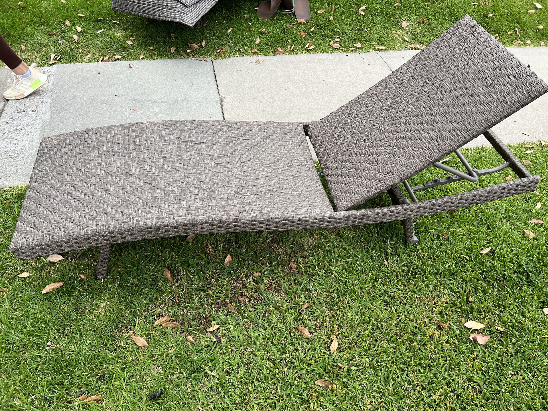 Seagrass Woven Chaise Lounge with Wheels