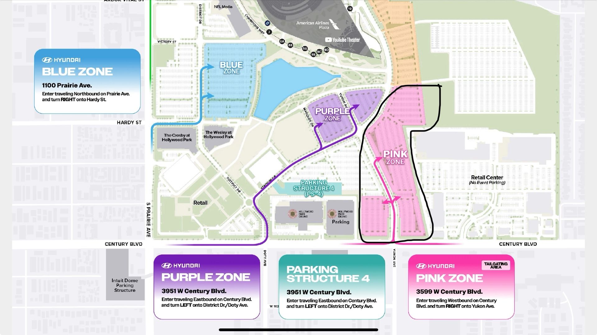 Pink Zone Parking Pass. Tailgate At Chargers Games!