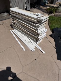 4 White Vinyl PVC Fence Panels and Posts