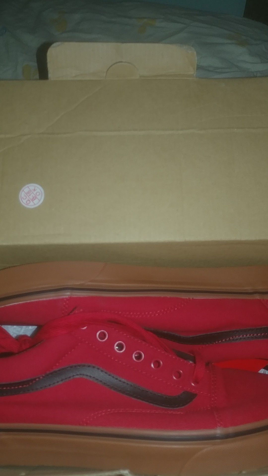 RED VANS SHOES