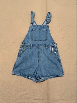 PARKE x Target light wash denim shortalls