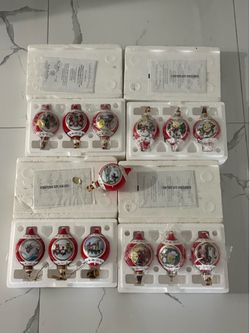 vintage campbells kids porcelain christmas ornament sets
