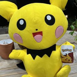 Pokémon 19" Pichu Character Plush 2019 Toy Factory Stuffed Animal W/ Tags