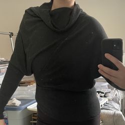 Max Studio Grey Sweater Top Size Medium