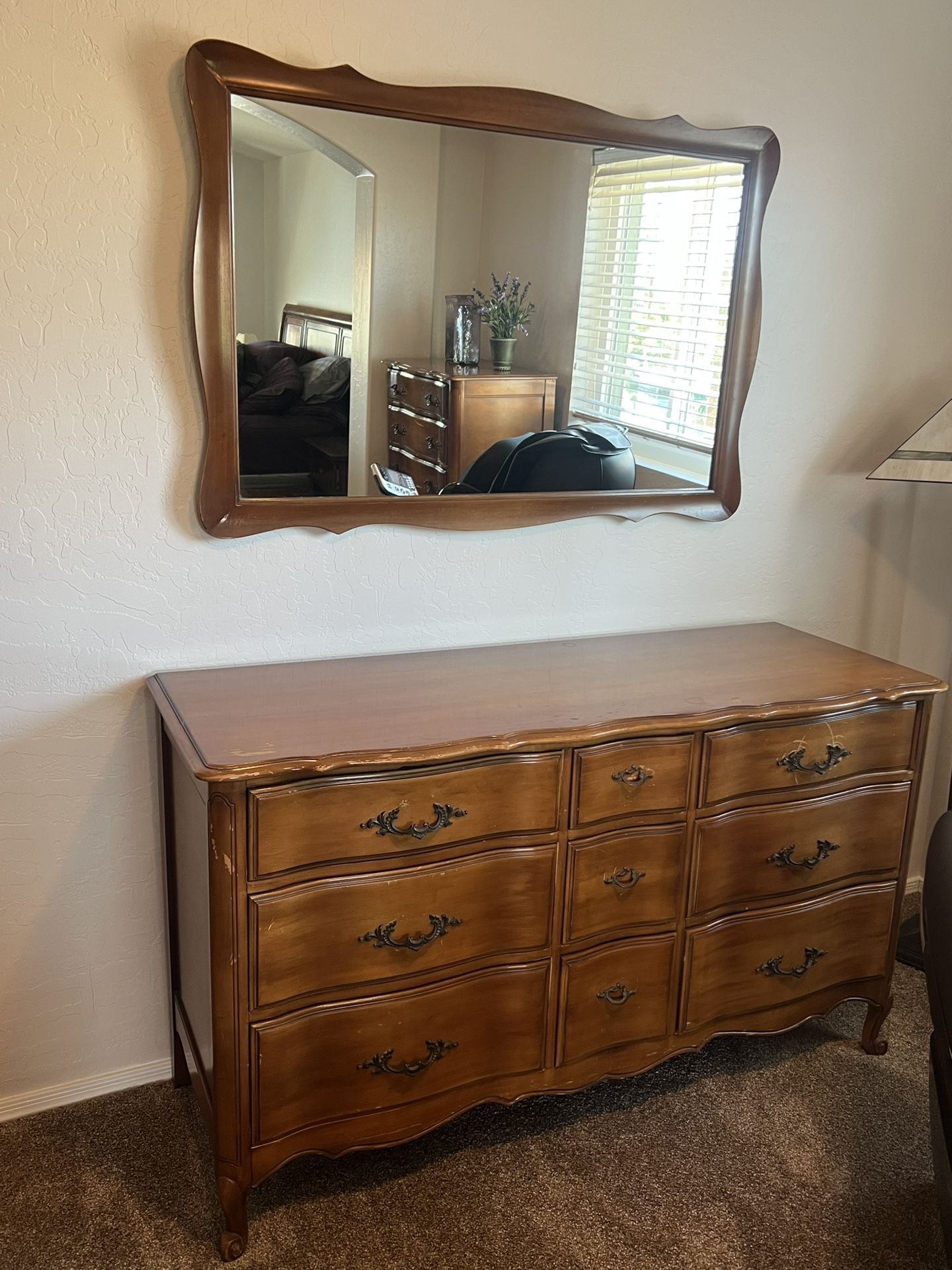 Mirror And Set Of 2 Dressers