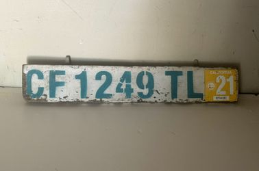 Vintage Vessel Boat Wood License Plate • Marine Decor