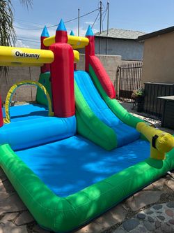 Bounce House with Water Slide Pool