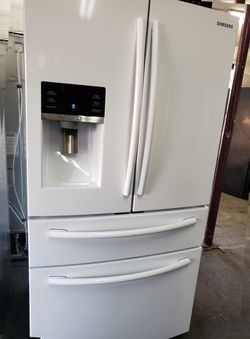 Samsung French Door  White Refrigerator Fridge
