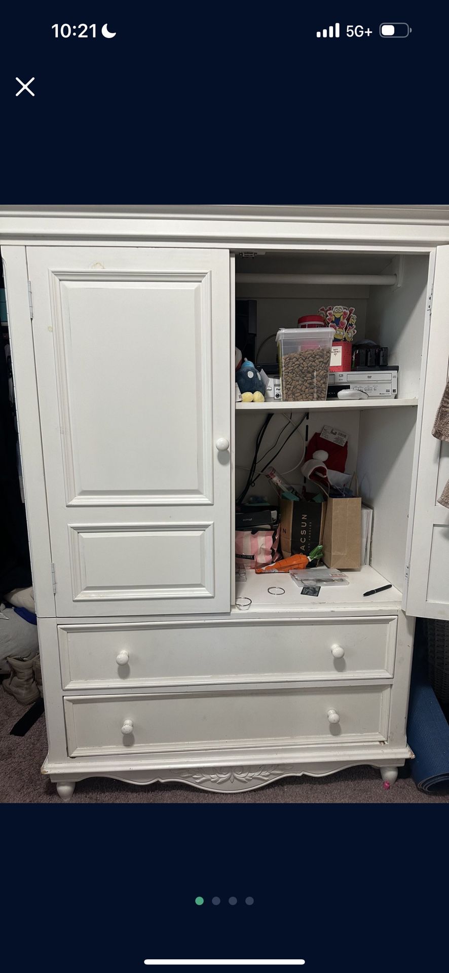 Armoire and vanity dresser