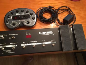 Line 6 bass pod and floor board ,power supply & Ethernet cord